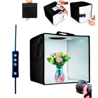 Mini Estudio Fotográfico 60x60cm Dobrável Led 3 Tons