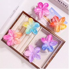 Pregadeira Cabelo Flor Acrílico - Grande - Degrade - unidade