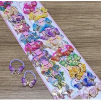 Elástico de Cabelo Borboleta - 1 Par da mesma cor 
