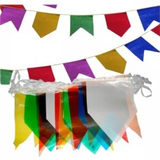 Bandeirinha de Plastico - 10 metros - colorida