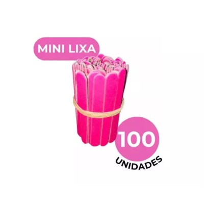 Mini Lixa 8cm c/100 - Natural ou Rosa