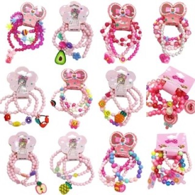 Kit c/ 4 pulseiras infantil de miçangas - sortido (Acima de 5 pacotes no PIX R$ 3,96 cada)