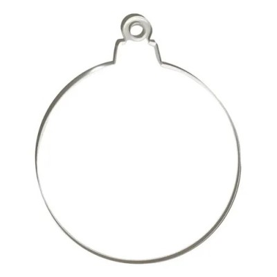 Base Natalina 6cm - Acrílico Cristal 2mm - Com Furo ( 5 ou + no PIX R$ 1,62 cada)