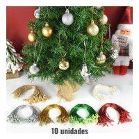 Corda para Bola / Esfera de Natal - 20cm - com 10 unidades Corda para Bola / Esfera de Natal - 20cm - com 10 unidades