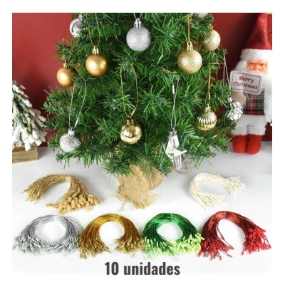 Corda para Bola / Esfera de Natal - 20cm - com 10 unidades Corda para Bola / Esfera de Natal - 20cm - com 10 unidades