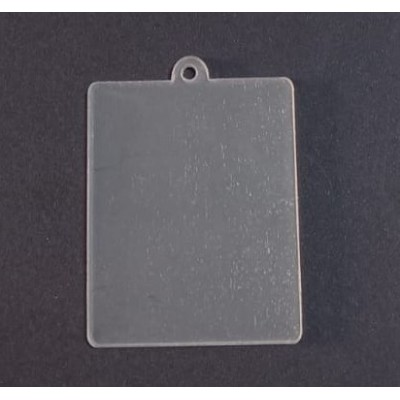 Chaveiro Retangular  5x4cm - Acrílico Cristal 2mm - Com Furo ( 5 ou + no PIX R$ 0.99 cada)