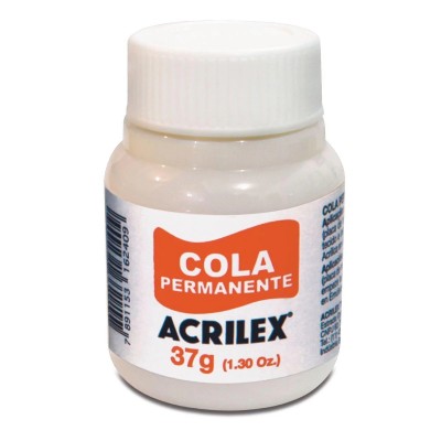Cola Permanente para Tecido Acrilex 37g (usado em base de corte)