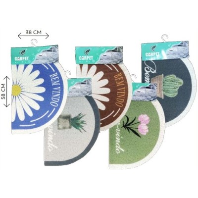Tapete Decorado - Meia Lua - 58x38cm - Sortido