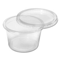 Pote PP Redondo c/tampa - 24 unidades - Transparente - 200ml ou 250ml