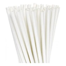 Canudo De Papel - Branco - C/ 25 unidades