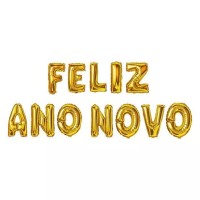 Balão Feliz Ano Novo - 40cm Balão Feliz Ano Novo - 40cm