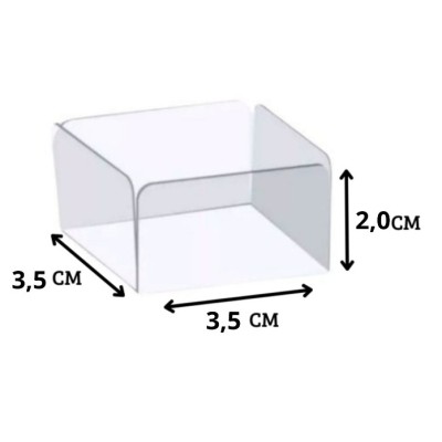 Forminha para Doces 4 Pétalas Quadrada - c/ 50 Transparente Reta - Acetato Forminha para Doces 4 Pétalas Quadrada - c/ 50 Transparente Reta - Acetato