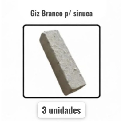 Giz Branco - para passar no Taco - sinuca - 3 unidades