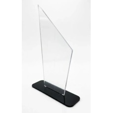 Troféu Acrílico Trapézio 18cm Base Preta Eventos - Premio