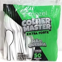 Colher Refeição - Inquebravel - Branco - C/ 50 unidades
