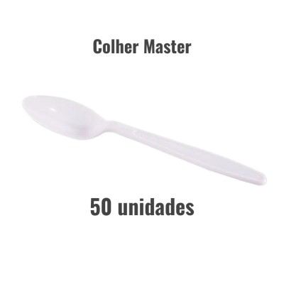 Colher Master - Premium - Branco - C/ 50 unidades Colher Master - Premium - Branco - C/ 50 unidades