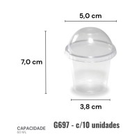 Embalagem G 697 Cristal 60ml c/ tampa bolha - pacote c/ 10 unidades Embalagem G 697 Cristal 60ml c/ tampa bolha - pacote c/ 10 unidades