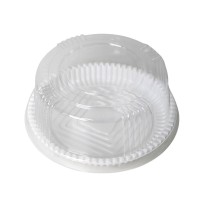 Embalagem com tampa Lisa com Ranhuras ( Bolos e Tortas) 500g - (B 35 AL) unidade