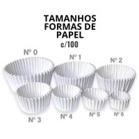 Forminha de Papel Branca - Pacote com 100 unidades