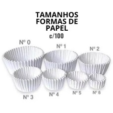 Forminha de Papel Branca - Pacote com 100 unidades