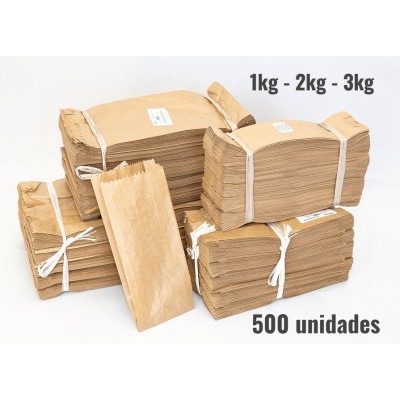 Saco Kraft de Papel - 500 unidades