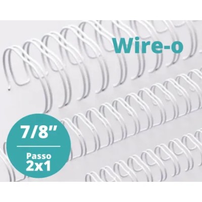 Wire-o 7/8'' 180Fls A4 (23 aneis) - (2x1) und. (Acima de 5 Unidades no PIX R$ 2,97 cada)