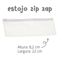 Estojo Zip Zap Transparente - 22x8cm ( 5 ou + no PIX R$ 1,53 cada)