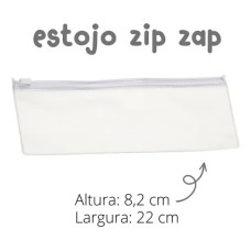 Estojo Zip Zap Transparente - 22x8cm ( 5 ou + no PIX R$ 1,53 cada)