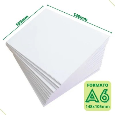 500 folhas Papel - offset A6 - 90gr - Pacote 500  Folhas