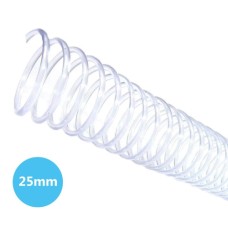 Espiral para Encadernação - 25mm - para 160 Folhas (plástico) - Pct 5 unidades