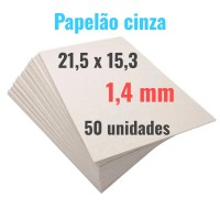 Papelão Cinza Grafort 1.4mm 15,3x21,5 ( 50 unidades ) 