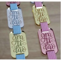 Passante Tag Finalizador 2.5cm ( GRADIDÂO ) - Acrilico Espelhado - Pacote c/ 5 unidades