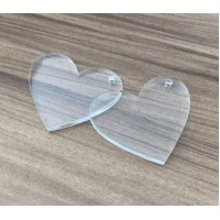 Chaveiro Coração 5cm - Acrílico Cristal 2mm - Com Furo ( 5 ou + no PIX R$ 0.99 cada)