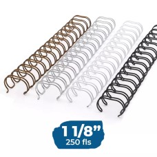 Wire-o 1-1/8'' 250Fls A4 (23 aneis) - (2:1) und. (Acima de 5 Unidades no PIX R$ 5,40 cada)