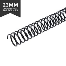 Espiral para Encadernação - 23mm - para 140 Folhas (plástico) - Pct 5 unidades