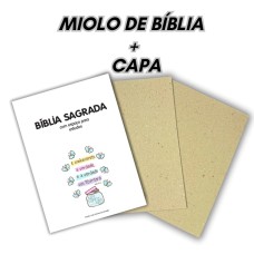 Miolo de Bíblia Sagrada - Modelo 2 - Impresso A5 + Capa dura