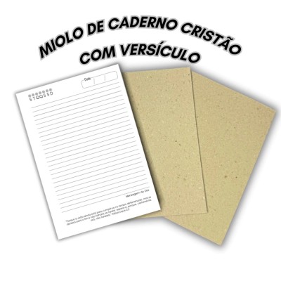 Miolo Pautado de Caderno Cristão com Versículos A5 + Capa Dura / 96 Folhas Miolo Pautado de Caderno Cristão com Versículos A5 + Capa Dura / 96 Folhas