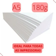 100 folhas - Papel - offset A5 - 180gr (14,8x21) - Pacote 100 Folhas