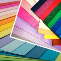Papel Cartão Glitter 180G  A4 - Pacote c/ 5 folhas