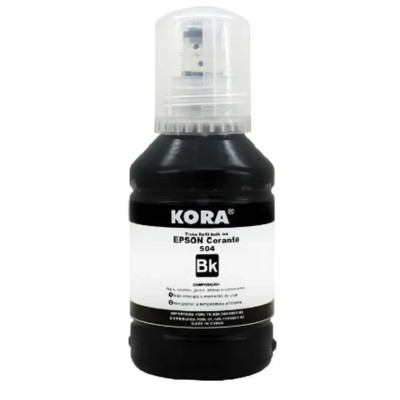 Tinta Preta Kora Compatível com 504 / 544 Corante para Epson - 127ml