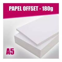 250 folhas - Papel - offset A5 - 180gr (14,8x21)