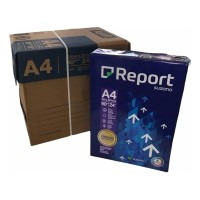 Caixa C/ 5 Resmas Papel A4 -90g - 2500 folhas Branca - Report