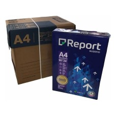 Caixa C/ 5 Resmas Papel A4 -90g - 2500 folhas Branca - Report