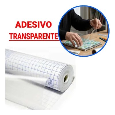 Plastico Adesivo Transparente - 45cm x 10 Metros (tipo contact)