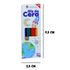 Giz de Cera fino - 4 cores - Alcalex 15gr 