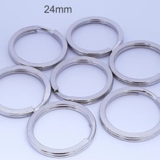 Argola Para Chaveiro S/ corrente 24mm Prata - Pacote c/10 unidades
