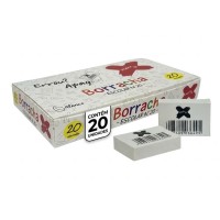 Borracha Branca simples - 20 unidades