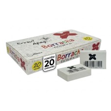 Borracha Branca simples - 20 unidades