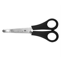 Tesoura Escolar 13 Cm Inox Cabo Preto - unidade