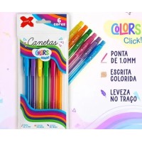 Caneta Esferografica Color Click - 6 cores - 1.0